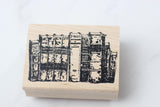 100 PROOF PRESS Wooden Rubber Stamp Row of Books