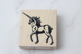 100 PROOF PRESS Wooden Rubber Stamp Unicorn