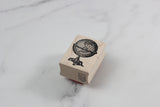100 PROOF PRESS Wooden Rubber Stamp Globe
