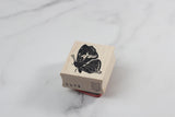 100 PROOF PRESS Wooden Rubber Stamp Side Butterfly, Small
