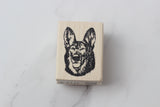 100 PROOF PRESS Wooden Rubber Stamp Shepherd Face
