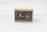 100 PROOF PRESS Wooden Rubber Stamp French Somalia Post
