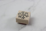 100 PROOF PRESS Wooden Rubber Stamp Snowflake 3