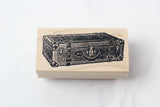 100 PROOF PRESS Wooden Rubber Stamp Flat Suitcase