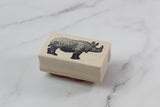 100 PROOF PRESS Wooden Rubber Stamp Rhino