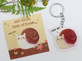 PANDA YOONG Anti Social Snail Keychain