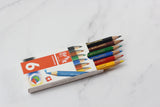 CARAN D'ACHE Fancolor 6 Water Soluble Colored Half-Size Color Pencils