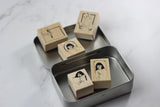 LA DOLCE VITA + AIYA BUNGU Stationary Store Rubber Stamp Collection Tin Box Set