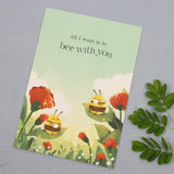 PANDA YOONG Bee With You Postcard