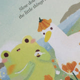 PANDA YOONG Frog & Duck Orange Flower Field Postcard