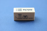 MICIA Wooden Rubber Stamp Christmas Parcel Cart