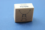 MICIA Wooden Rubber Stamp Happy Moment
