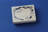 MICIA Wooden Rubber Stamp Trick or Treat