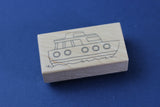 MICIA Wooden Rubber Stamp Fishing Boat