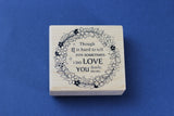MICIA Wooden Rubber Stamp Dearly Mom Message