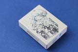 MICIA Wooden Rubber Stamp Girl Playing With Cat