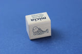 MICIA Wooden Rubber Stamp Fish