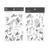 MU Craft Print-On Sticker Secret Garden Mono 131