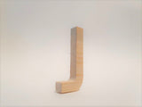 Natural Wood Handcrafted Letter-J