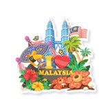 LOKA MADE Malaysia Shaped Postcard DiverCity in Colors