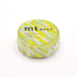 MT Deco Washi Tape Block Stripe Green