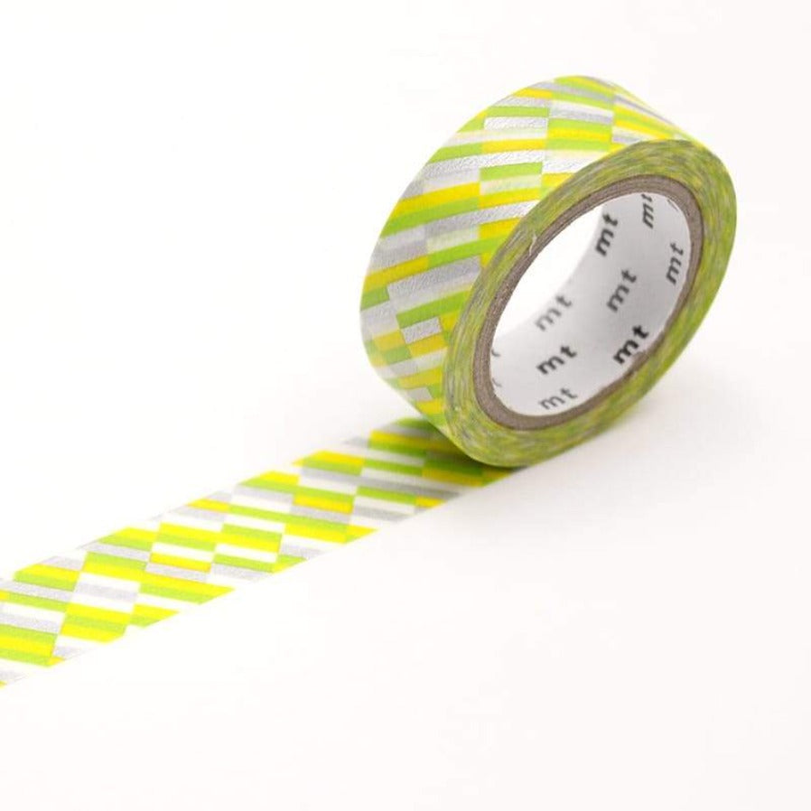 MT Deco Washi Tape Block Stripe Green