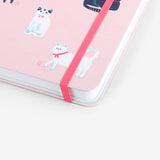 MOSSERY Refillable Wire-O Undated Planner Weekly Horizontal - Cats Pink