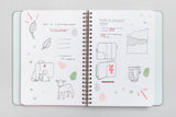 MOSSERY Medium Wire-O Notebook-Hardcover Coral