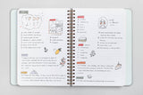 MOSSERY Medium Wire-O Notebook-Hardcover Sleepy Shiba