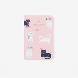 MOSSERY Pocket Notebook Cats Pink