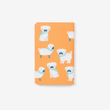 MOSSERY Pocket Notebook Pugs Neon Orange