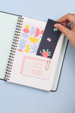 MOSSERY Medium Wire-O Notebook-Hardcover Flamingo Blue