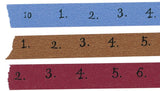 CLASSIKY Number Masking Tape 3 Colors Set