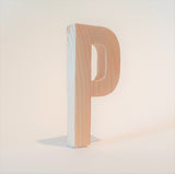 Natural Wood Handcrafted Letter-P
