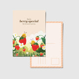 PANDA YOONG Berry Special Bee Postcard