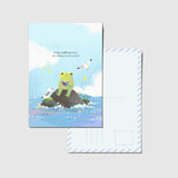 PANDA YOONG Frog At The Beach Postcard