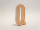 Natural Wood Handcrafted Letter-Q