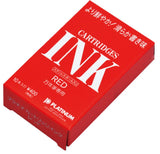 PLATINUM Dyestuff Cartridge Ink/box of 10pcs