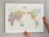 INDIMAP Puzzle 1000pcs (World Map) Pastel