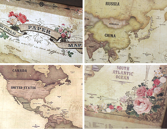 INDIMAP Deco Travel World Map (Renewal) Antique