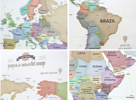 INDIMAP Paperworld Map (Renewal) Pastel