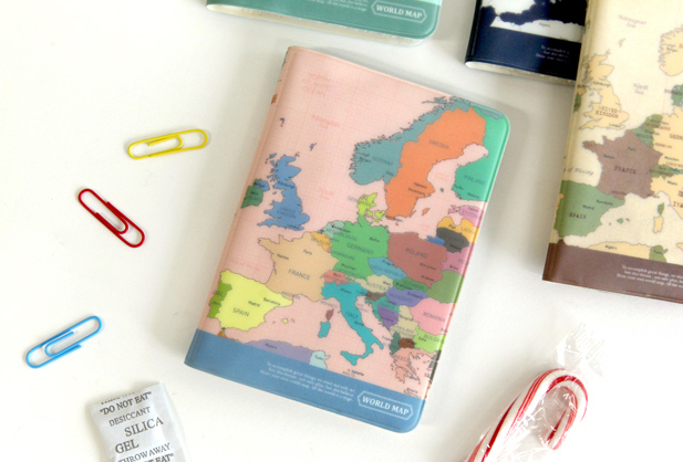 INDIMAP World Map Passport Cover Colorful
