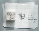 RAW MARKET SHOP Floral Series Rubber Stamp No.198