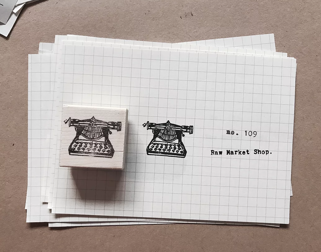 RAW MARKET SHOP Typewriter Rubber Stamp No.109