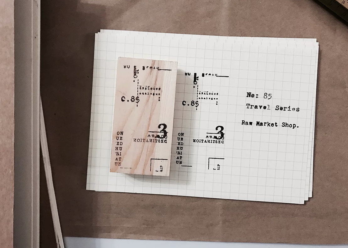 RAW MARKET SHOP Travel Series Rubber Stamp No.85