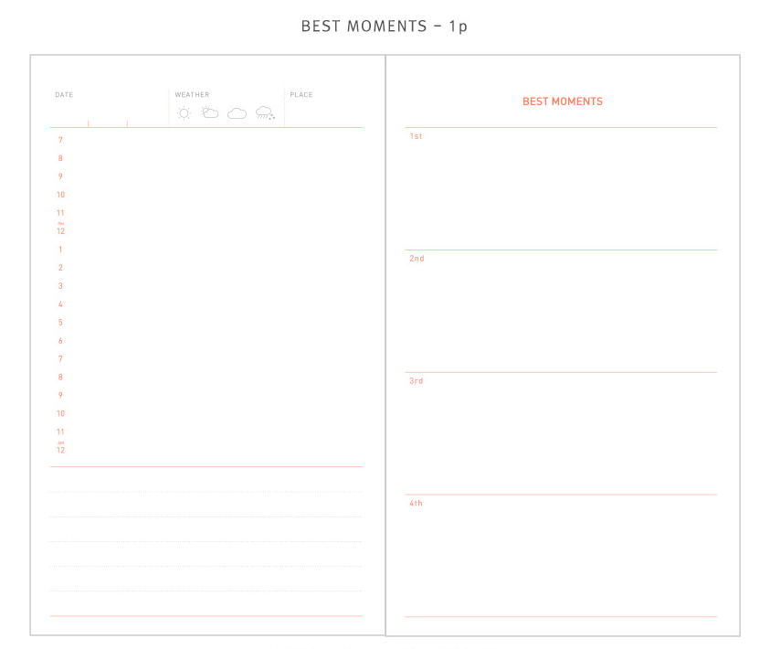 TRAVEL NOTE v.2 - 31DAYS-sky blue