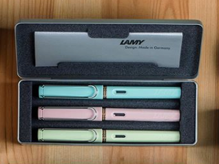 LAMY Fountain Pen Safari Pastel 3 EF Set