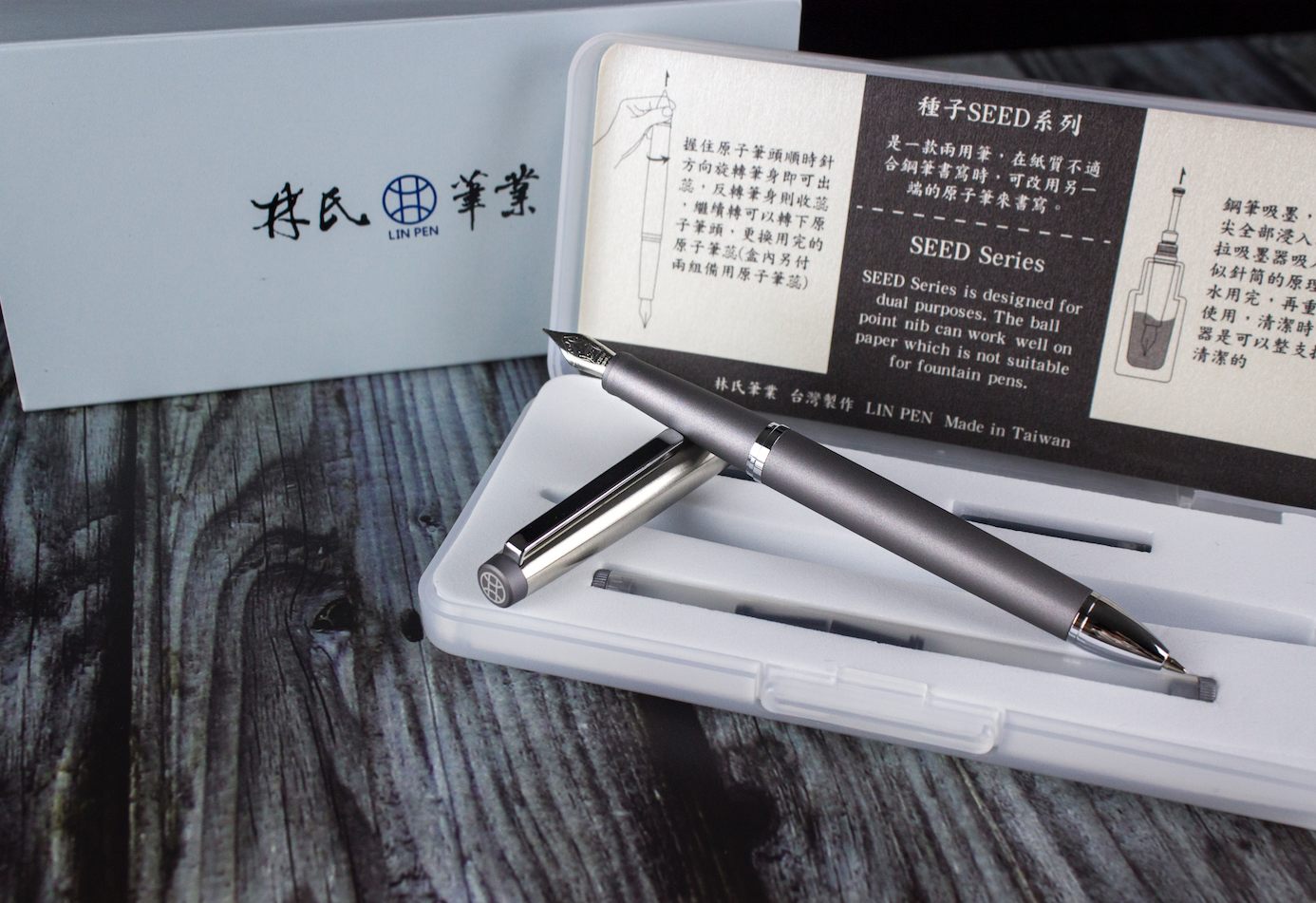 SEED Twin Head Fountain+Ballpoint Pen