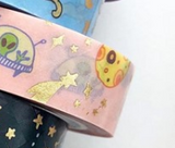PapergeekCo Washi Tape When in Space Gold Foil
