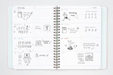 MOSSERY Refillable Wire-O Undated Planner Weekly Horizontal - Moon Lake